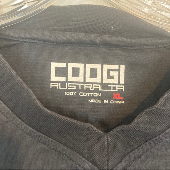 Coogi Australia Mens Button-Up Shirt Black Short Sleeve Shoulder Tabs Pockets XL - Picture 8 of 11